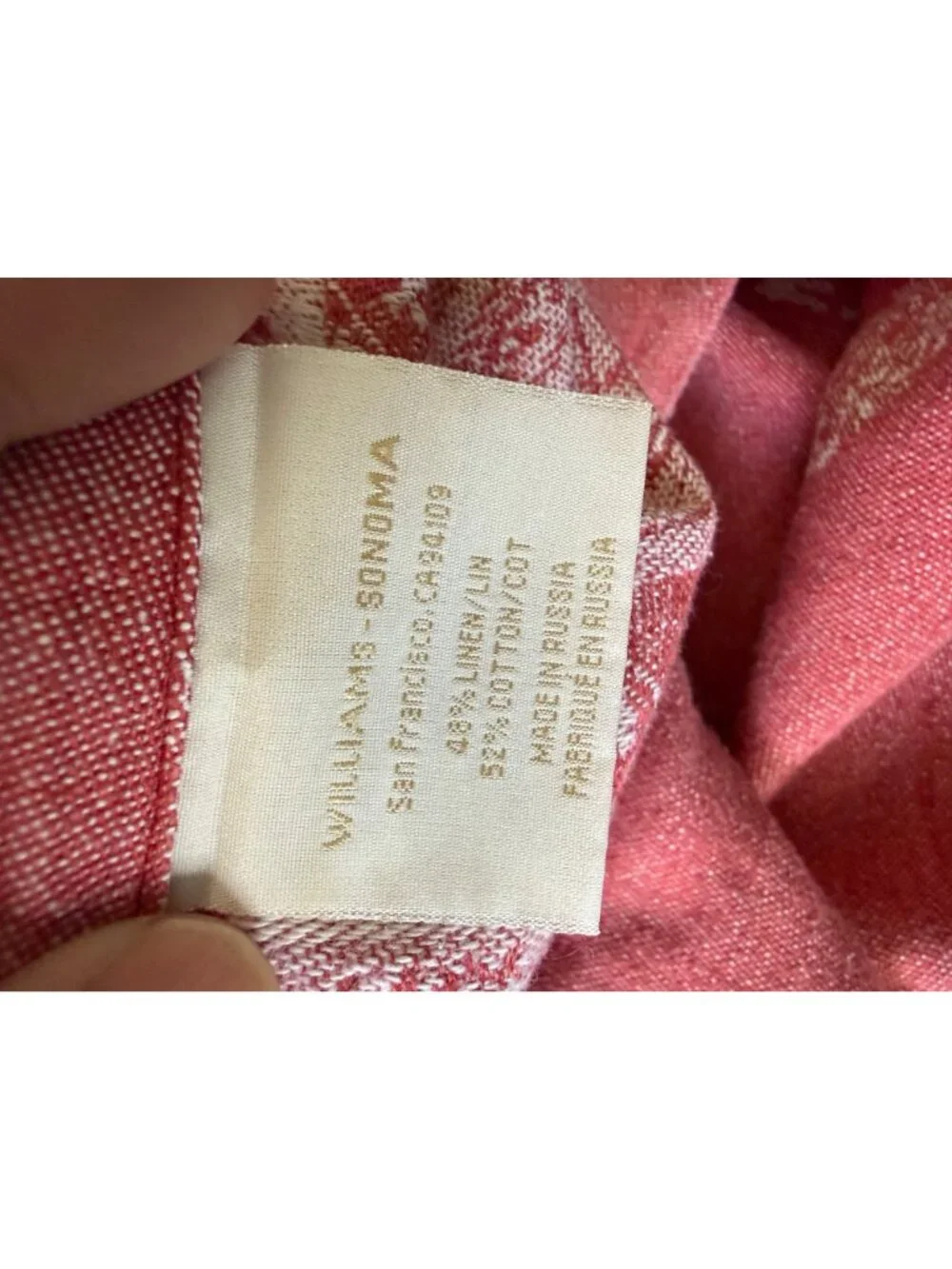 Williams Sonoma Red White Night Before Christmas Tablecloth 68